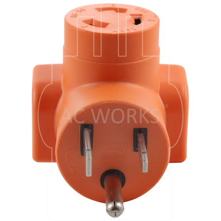 Ac Works Plug Adapter, L6-30R, 6-50P, L6-30P, 6-50P, 0 ft., Orange AD650L630